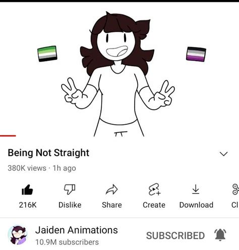 Jaiden Animations just came out as Aro